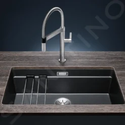 Blanco Etagon 700 - Silgranit Spoelbak, 730x460 Mm, Met Verschuifbare Rails, Zwart 525891 -Exporteren Kraan Lux Winkel 0007dab6642e23c7996d796b