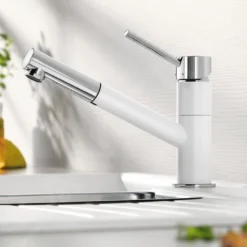 Blanco Kano S - Keukenkraan Met Uittrekbare Sproeikop, Wit/chroom 525040 -Exporteren Kraan Lux Winkel 0009448d19a9677f3973b3b3