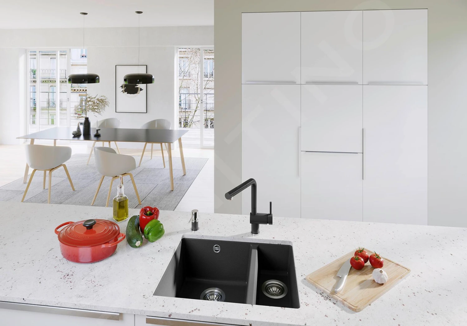 Blanco Rotan 340/160 - Silgranit Spoelbak, 555x460 Mm, Aluminium 524250 5 Blanco Rotan 340/160 - Silgranit Spoelbak, 555x460 Mm, Aluminium 524250 - Afbeelding 3