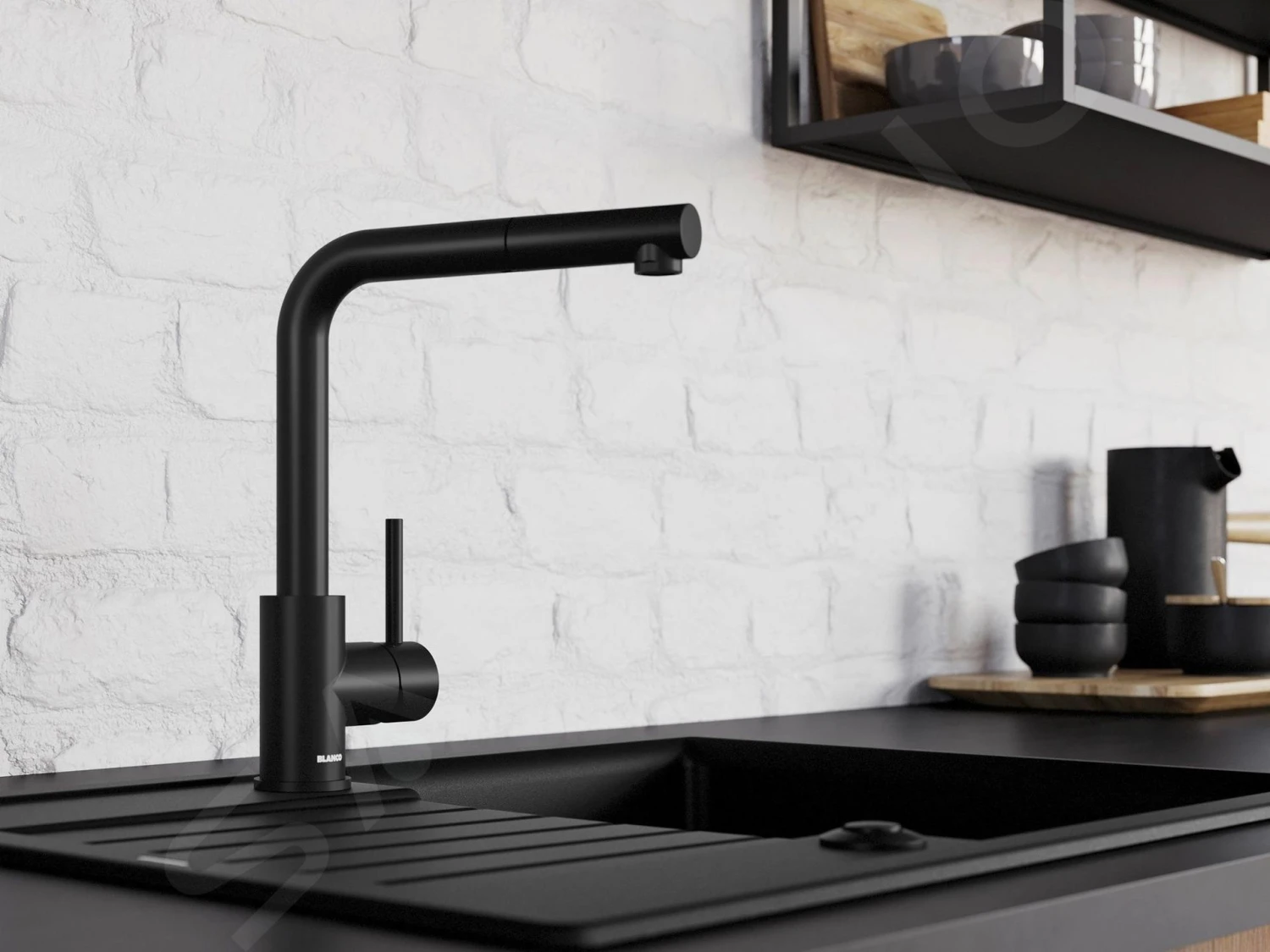 Blanco Mila S - Keukenkraan Met Uittrekbare Sproeikop, Mat Zwart 526660 5 Blanco Mila S - Keukenkraan Met Uittrekbare Sproeikop, Mat Zwart 526660 - Afbeelding 3