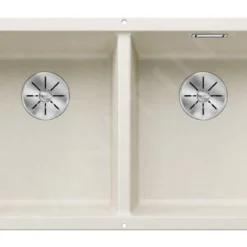 Blanco Subline 350/350 - Silgranit Spoelbak, 755x460 Mm, InFino, Zacht Wit 527164