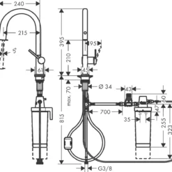 Hansgrohe Aqittura M91 - Keukenmengkraan Met Uittrekbare Uitloop En Filterfunctie, Rvs Look 76801800 9 Hansgrohe Aqittura M91 - Keukenmengkraan Met Uittrekbare Uitloop En Filterfunctie, Rvs Look 76801800 -Exporteren Kraan Lux Winkel 0398abc3c96215850d9f6983