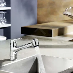 Hansa Mix - Keukenkraan Met Uittrekbare Vuistdouche, Chroom 01382283 -Exporteren Kraan Lux Winkel 059b4315ad810714edfc0437