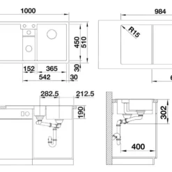 Blanco Collectis 6 - Silgranit Spoelbak, 1000x510 Mm, Met Afvoerbediening En Toebehoren, InFino, Zacht Wit 527058 -Exporteren Kraan Lux Winkel 05bc92b33b8e1da2e1dd39d7