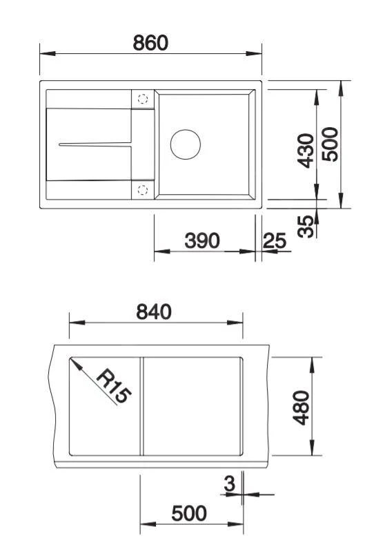 Blanco Metra 5 - Silgranit Spoelbak, 860x500 Mm, Met Draaiknopbediening, Koffie 515041 4 Blanco Metra 5 - Silgranit Spoelbak, 860x500 Mm, Met Draaiknopbediening, Koffie 515041 - Afbeelding 2