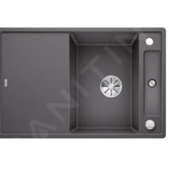 Blanco Axia III 45 - Silgranit Spoelbak, 780x510 Mm, Met Accessoires, InFino, Grijze Rots 523174