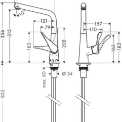 Hansgrohe M71 - Metris Keukenkraan, EcoSmart, Chroom 14782000 -Exporteren Kraan Lux Winkel 08ef7c9df7d31dba15d50412