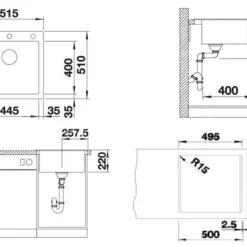 Blanco Pleon 5 - Silgranit Spoelbak, 515x510 Mm, Rock Grey 521669 -Exporteren Kraan Lux Winkel 0c25ce23c807b2e9f0d648c3