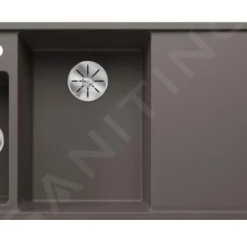 Blanco Axia III 6 - Silgranit Spoelbak, 1000x510 Mm, Met Afvoerbediening En Toebehoren, InFino, Grijs 527226