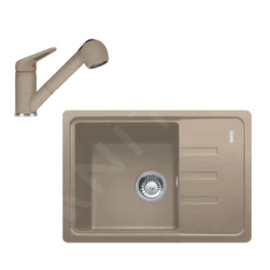 Franke Sets - Keukenset G118, Fragraniet Spoelbak BSG 611-62 En Keukenkraan FC 9547.424, Kasjmier 114.0510.435