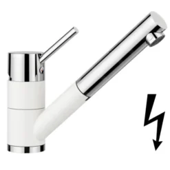 Blanco Antas S - Keukenkraan Met Uittrekbare Sproeikop, Wit/chroom 516766
