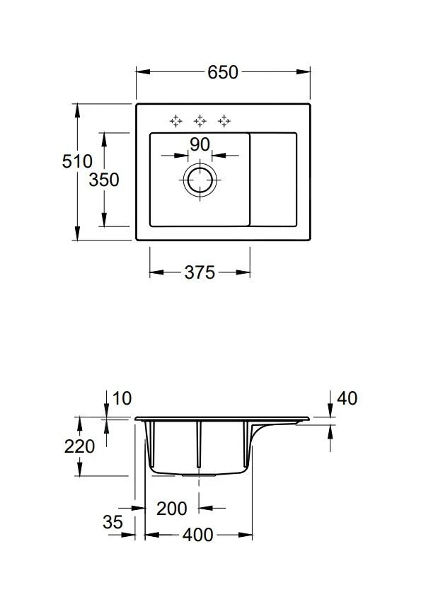 Villeroy & Boch Subway 45 - Keramische Spoelbak 65x51 Cm, CeramicPlus, Chromiet 331201J0 4 Villeroy & Boch Subway 45 - Keramische Spoelbak 65x51 Cm, CeramicPlus, Chromiet 331201J0 - Afbeelding 2