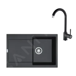 Franke Sets - Keukenset G168, Fragraniet Spoelbak MRG 611 En Keukenkraan FP 9000.071, Onyx 114.0587.950