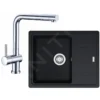 Franke Sets - Spoelbakset G95, BFG 611-62 Fragraniet Spoelbak, Onyx + Keukenkraan SAMOA, Chroom 114.0438.970 -Exporteren Kraan Lux Winkel 112c795ab060c434a52f3a9b