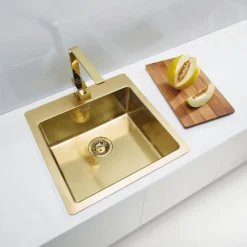 Alveus Pure Monarch - Spoelbak 515x525 Mm, Gold 1106867 -Exporteren Kraan Lux Winkel 128cc9bd1d7d53e8c21a98d1