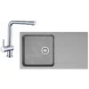 Franke Sets - Spoelbakset T39, OID 611 Tectonite Spoelbak, Grijs + Keukenkraan SAMOA, Chroom 114.0441.293 -Exporteren Kraan Lux Winkel 129b646f21362326d2afa578