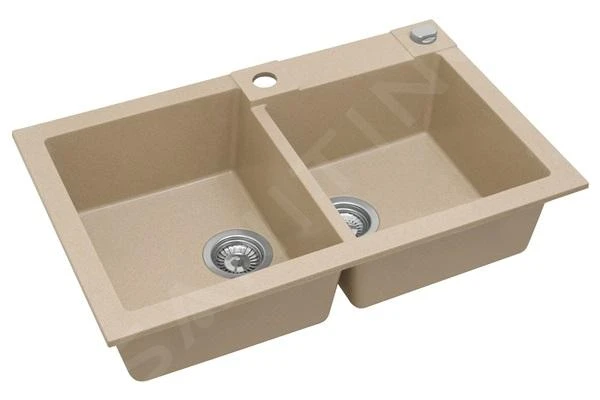 Alveus Rock - Granieten Spoelbak 780x480 Mm, Met Draaiknopbediening, Beige 1090962 5 Alveus Rock - Granieten Spoelbak 780x480 Mm, Met Draaiknopbediening, Beige 1090962 - Afbeelding 3