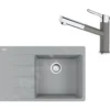 Franke Sets - Set G227, Fragraniet Spoelbak CNG 611-78 TL/7 En Keukenkraan FC 3055.084, Grijze Steen/chroom 114.0650.831