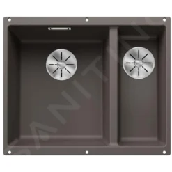 Blanco Subline 340/160 - Silgranit Spoelbak, 555x460 Mm, Spoelbak Links, InFino, Grijs 527345