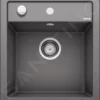 Blanco Dalago 45 - Silgranit Spoelbak, 465x510 Mm, Draaiknopbediening, Rock Grey 518846 -Exporteren Kraan Lux Winkel 16e5d2631f42659b474c2f79