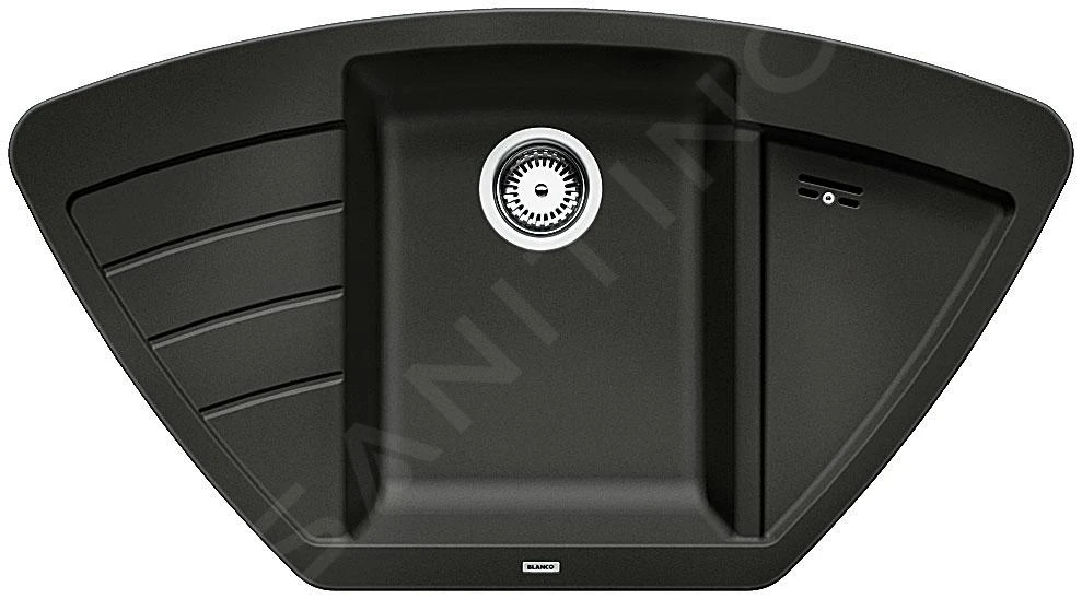 Blanco Zia 9 - Silgranit Spoelbak, 930x510 Mm, Zwart 526031 3 Blanco Zia 9 - Silgranit Spoelbak, 930x510 Mm, Zwart 526031