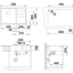 Blanco Legra 8 - Silgranit Spoelbak, 780x500 Mm, Grijs 527272 5 Blanco Legra 8 - Silgranit Spoelbak, 780x500 Mm, Grijs 527272 -Exporteren Kraan Lux Winkel 1a1297c86e792a92e0ba43fd