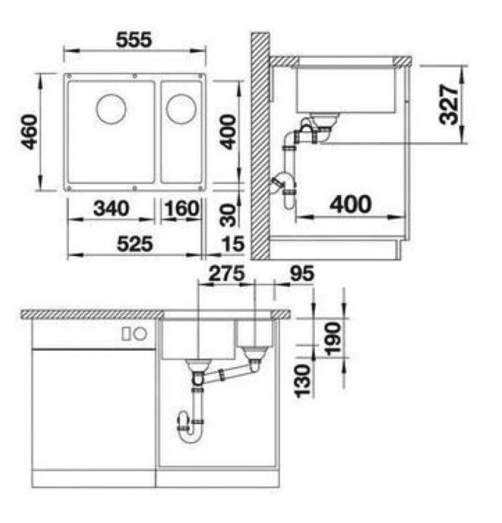 Blanco Rotan 340/160 - Silgranit Spoelbak, 555x460 Mm, Aluminium 524250 4 Blanco Rotan 340/160 - Silgranit Spoelbak, 555x460 Mm, Aluminium 524250 - Afbeelding 2