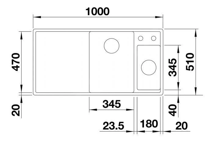 Blanco Axia III 6 - Silgranit Spoelbak, 1000x510 Mm, Met Draaiknopbediening En Accessoires, Zwart 525849 4 Blanco Axia III 6 - Silgranit Spoelbak, 1000x510 Mm, Met Draaiknopbediening En Accessoires, Zwart 525849 - Afbeelding 2