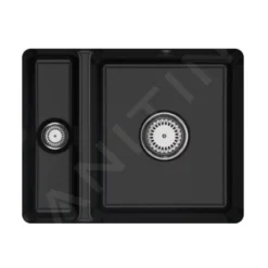 Villeroy & Boch Subway 60 - Keramische Spoelbak 55x44 Cm, CeramicPlus, Ebony 675801S5