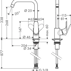 Hansgrohe Focus M41 - Focus Keukenkraan, EcoSmart, RVS Look 31821800 -Exporteren Kraan Lux Winkel 23bbac8fafc36c87ca04f817