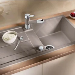 Blanco Metra 5 - Silgranit Spoelbak, 860x500 Mm, Met Draaiknopbediening, Aluminium 513036 -Exporteren Kraan Lux Winkel 25223313f7c4e9edd1ffd548 1