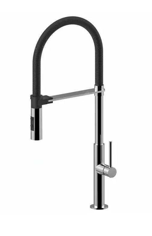 Paffoni Chef - Keukenkraan Met Flexibele Uitloop, Chroom/mat Zwart CH179CRNO 3 Paffoni Chef - Keukenkraan Met Flexibele Uitloop, Chroom/mat Zwart CH179CRNO