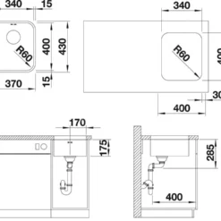Blanco Supra 340 - Spoelbak, 370x430 Mm, Geborsteld Rvs 518199 -Exporteren Kraan Lux Winkel 29223e4118cae2c385a78f34
