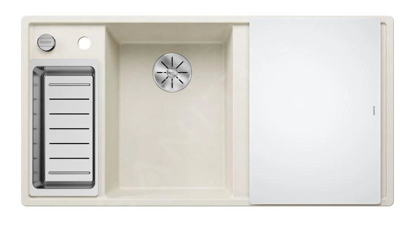 Blanco Axia III 6 - Silgranit Spoelbak, 1000x510 Mm, Met Afvoerbediening En Toebehoren, InFino, Zacht Wit 527043 6 Blanco Axia III 6 - Silgranit Spoelbak, 1000x510 Mm, Met Afvoerbediening En Toebehoren, InFino, Zacht Wit 527043 - Afbeelding 4