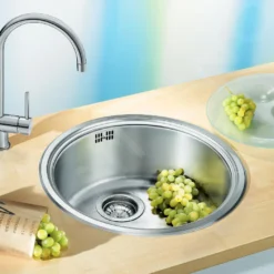 Blanco Rondosol - Spoelbak, Diameter 460 Mm, Geborsteld Rvs 513307 -Exporteren Kraan Lux Winkel 2d9c82c870c32df8fbe4437d