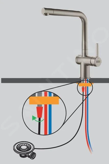 Franke Active - Keukenkraan FN 5350.149, Met Twist Afvoerbediening, Rvs 115.0653.504 7 Franke Active - Keukenkraan FN 5350.149, Met Twist Afvoerbediening, Rvs 115.0653.504 - Afbeelding 5