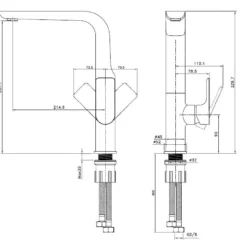 Kielle Vega - Keukenkraan, Chroom 10518110 -Exporteren Kraan Lux Winkel 30f80b5dae16840ac9bb1575