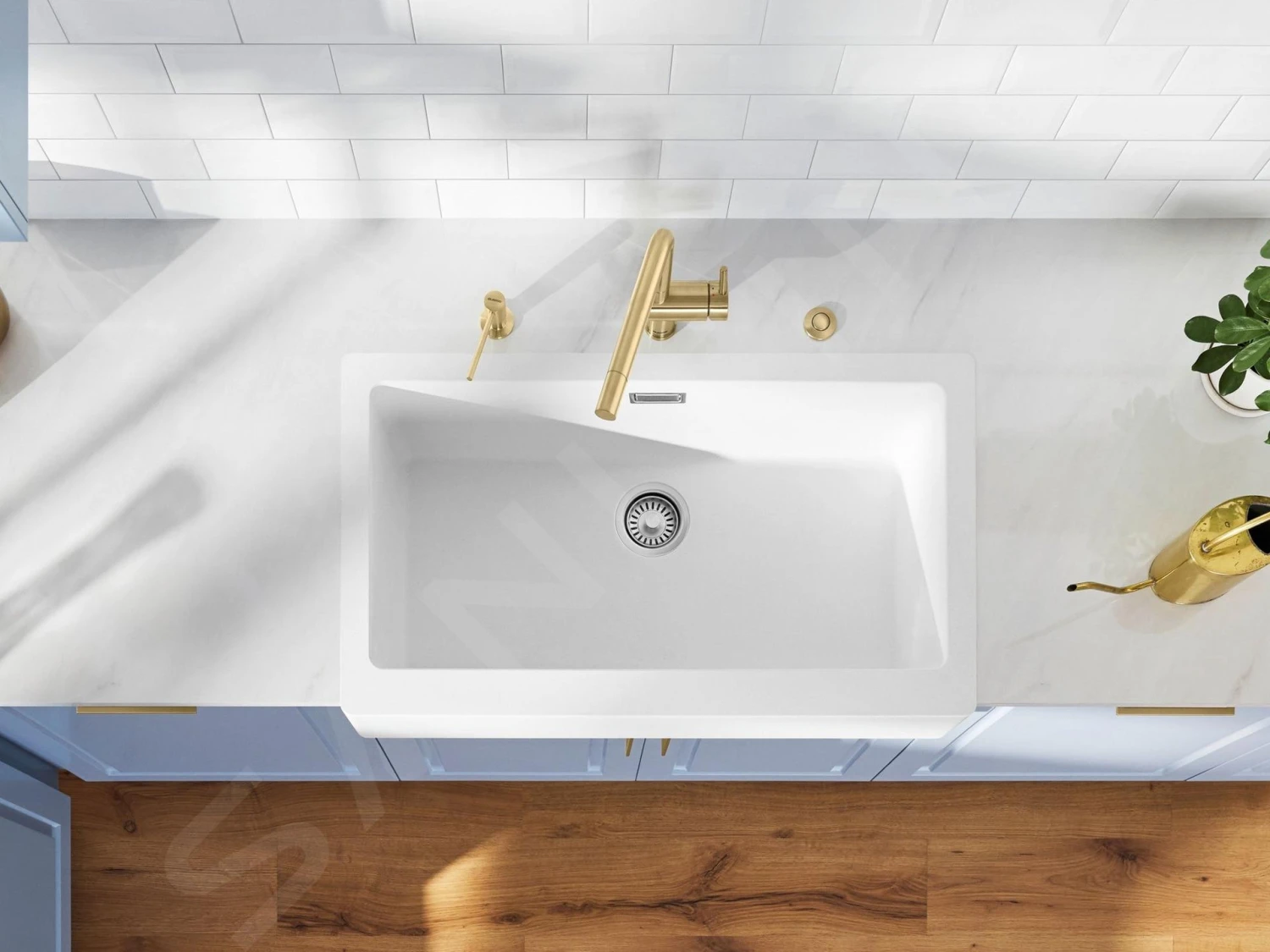 Blanco Linus - Keukenkraan, Satijn Goud 526683 8 Blanco Linus - Keukenkraan, Satijn Goud 526683 - Afbeelding 6