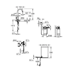 Grohe Red - Mono Kokendwaterkraan Met Filterset, Boiler M, Geborsteld Hard Graphite 30085AL1 -Exporteren Kraan Lux Winkel 3185daf99ab6ec4eb150d125 1