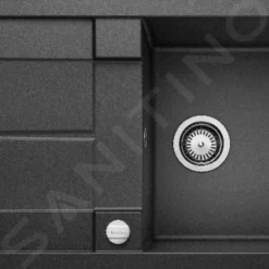 Blanco Metra 5 - Silgranit Spoelbak, 860x500 Mm, Draaiknopbediening, Antraciet 513044