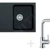Franke Sets - Spoelbakset T32, Tectonite Spoelbak OID 611-78, Zwart + Keukenkraan FN 0147, Chroom 114.0366.065 -Exporteren Kraan Lux Winkel 31ee6ee1a17cff149ae84781