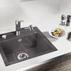 Blanco Tivo S - Keukenkraan Met Uittrekbare Handdouche, Rock Grey/chroom 518798 -Exporteren Kraan Lux Winkel 321c83b2be79803814f30b26