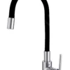 Kielle Aura - Keukenkraan Met Flexibele Uitloop, Chroom/zwart 10502100