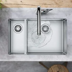 Hansgrohe Spoelbakken - Onderbouwspoelbak S719-U655, Roestvrij Staal 43429800 -Exporteren Kraan Lux Winkel 33d63650e7b67b59e1c1548b