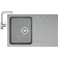 Franke Sets - Spoelbakset T32, Tectonite Spoelbak OID 611-78, Grijs + Keukenkraan FN 0147.031, Chroom 114.0426.214