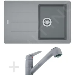 Franke Sets - Spoelbakset G57, BFG 611-78 Graniet Spoelbak, Steengrijs + Keukenkraan FC 9547, Steengrijs 114.0323.918