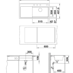 Blanco Zenar XL 6 - Silgranit Spoelbak, 987,5x497,5 Mm, Met Accessoires, Steamer Plus, InFino, Aluminium 524084 -Exporteren Kraan Lux Winkel 3849195d6aa7bfe51507e559