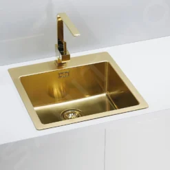 Alveus Pure Monarch - Spoelbak 515x525 Mm, Gold 1106867 -Exporteren Kraan Lux Winkel 388180ae38df90f294471c90