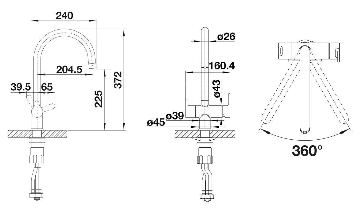 Blanco Trima - Keukenkraan Met Filterfunctie, Grijze Rots 526221 4 Blanco Trima - Keukenkraan Met Filterfunctie, Grijze Rots 526221 - Afbeelding 2