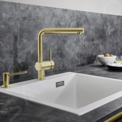 Blanco Linus - Keukenkraan, Satijn Goud 526683 11 Blanco Linus - Keukenkraan, Satijn Goud 526683 -Exporteren Kraan Lux Winkel 3980ba5409cc302c3de369fa